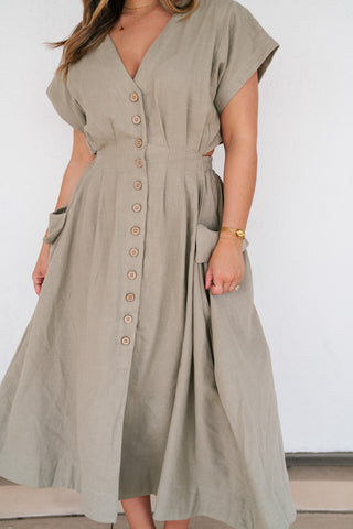 Pure Form Pleated Midi Dress