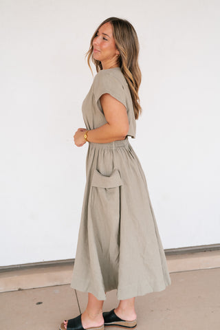 Pure Form Pleated Midi Dress