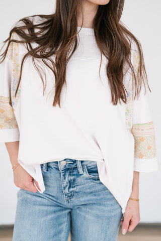 Remix Contrast Sleeve Relaxed Top