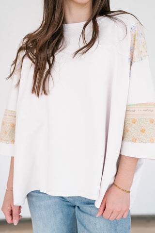 Remix Contrast Sleeve Relaxed Top