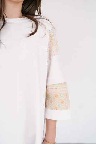 Remix Contrast Sleeve Relaxed Top