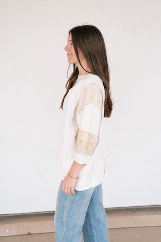 Remix Contrast Sleeve Relaxed Top