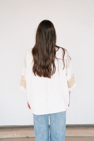 Remix Contrast Sleeve Relaxed Top