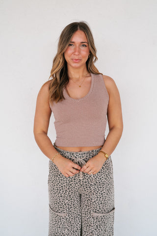 Refined Basics Ribbed Top - Mauve