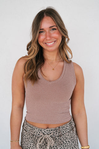 Refined Basics Ribbed Top - Mauve