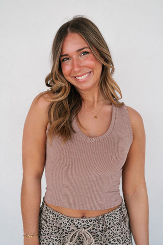 Refined Basics Ribbed Top - Mauve