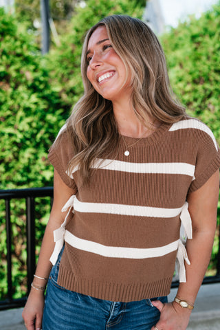 Coco Cloud Side Tie Knit Sweater