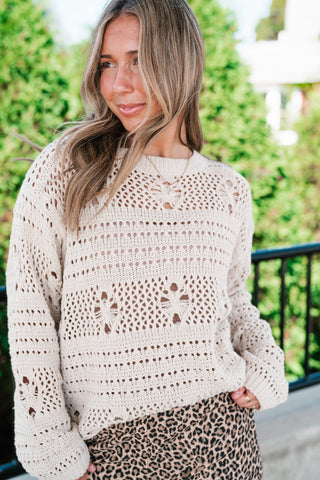 Sunday Stroll Textured Sweater Top