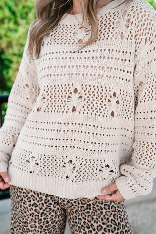 Sunday Stroll Textured Sweater Top