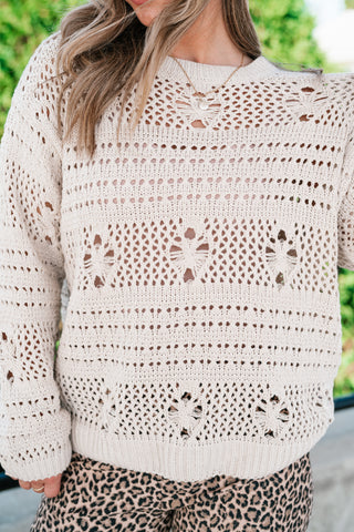 Sunday Stroll Textured Sweater Top