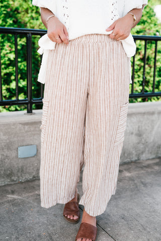 Stroll Along Striped Wide Leg Pants