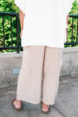 Stroll Along Striped Wide Leg Pants