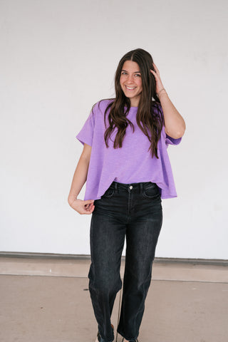 Pure Ease Relaxed Top - Lavender