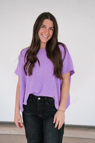 Pure Ease Relaxed Top - Lavender