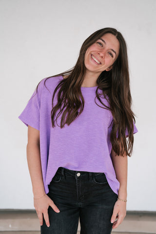 Pure Ease Relaxed Top - Lavender