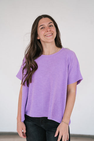 Pure Ease Relaxed Top - Lavender