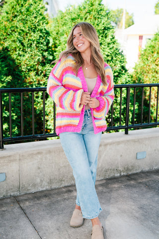 Bright Horizons Open Knit Cardigan