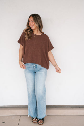 Pure Ease Relaxed Top - Brown