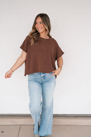 Pure Ease Relaxed Top - Brown