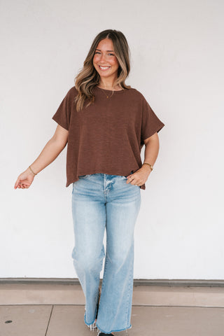 Pure Ease Relaxed Top - Brown
