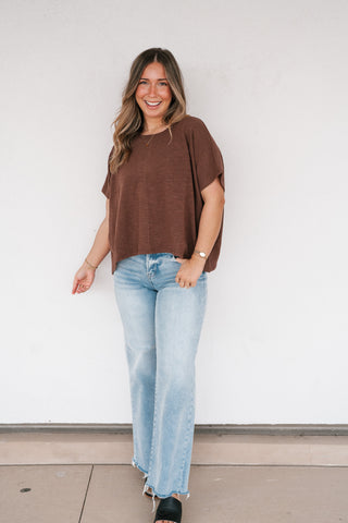 Pure Ease Relaxed Top - Brown