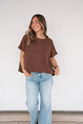 Pure Ease Relaxed Top - Brown