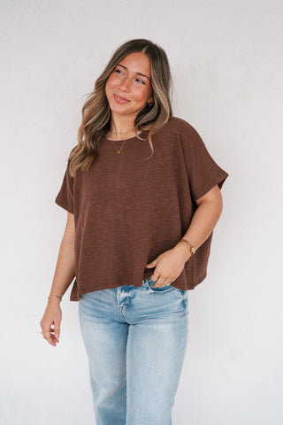 Pure Ease Relaxed Top - Brown