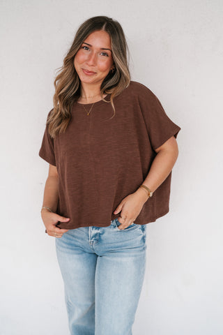 Pure Ease Relaxed Top - Brown