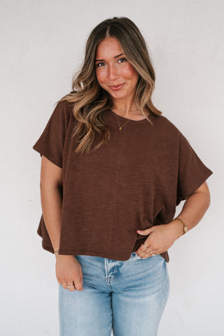 Pure Ease Relaxed Top - Brown