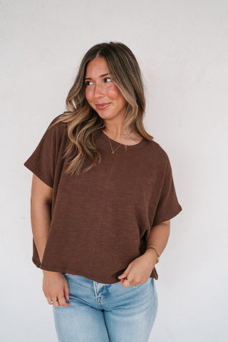 Pure Ease Relaxed Top - Brown