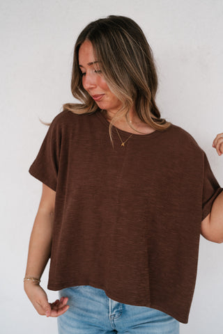 Pure Ease Relaxed Top - Brown