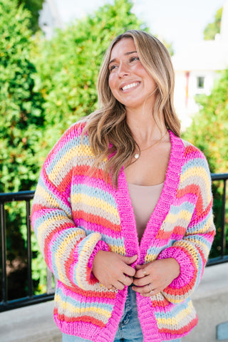 Bright Horizons Open Knit Cardigan
