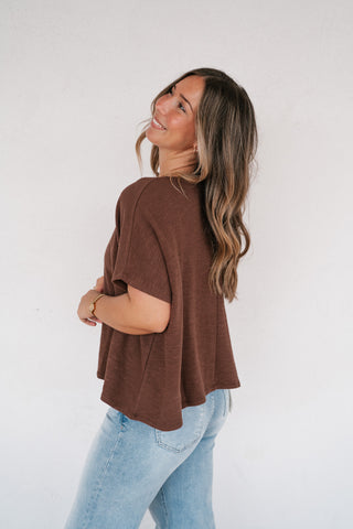 Pure Ease Relaxed Top - Brown