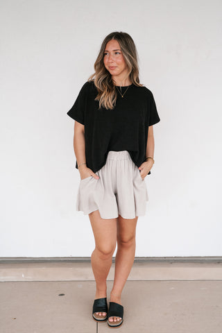Pure Ease Relaxed Top - Black