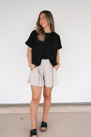 Pure Ease Relaxed Top - Black