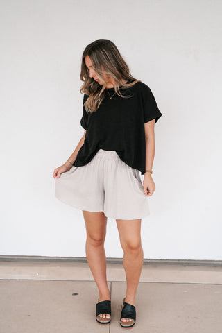 Pure Ease Relaxed Top - Black