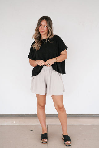 Pure Ease Relaxed Top - Black