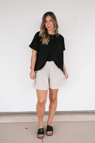 Pure Ease Relaxed Top - Black