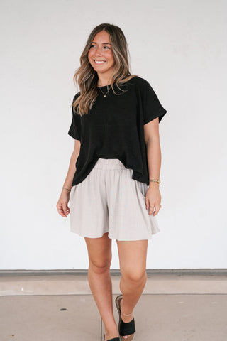 Pure Ease Relaxed Top - Black