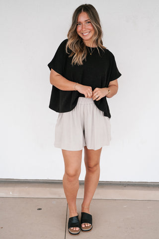 Pure Ease Relaxed Top - Black