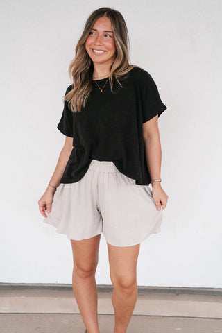 Pure Ease Relaxed Top - Black