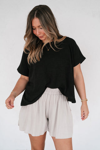 Pure Ease Relaxed Top - Black