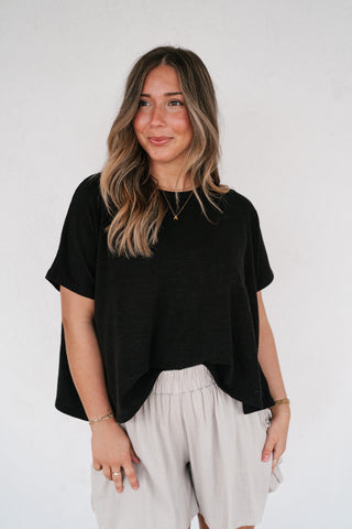 Pure Ease Relaxed Top - Black