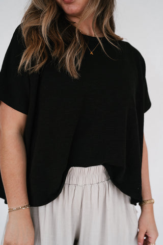 Pure Ease Relaxed Top - Black