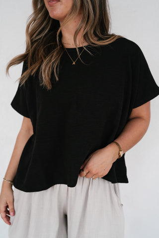 Pure Ease Relaxed Top - Black