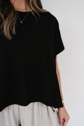 Pure Ease Relaxed Top - Black