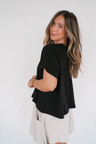 Pure Ease Relaxed Top - Black