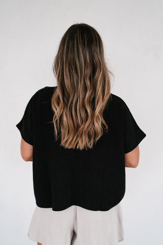 Pure Ease Relaxed Top - Black