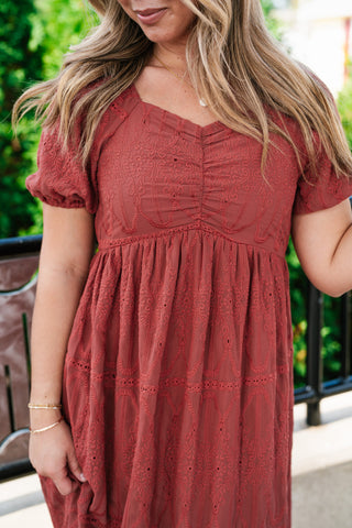 Autumn Evening Embroidered Maxi Dress
