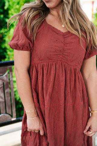 Autumn Evening Embroidered Maxi Dress